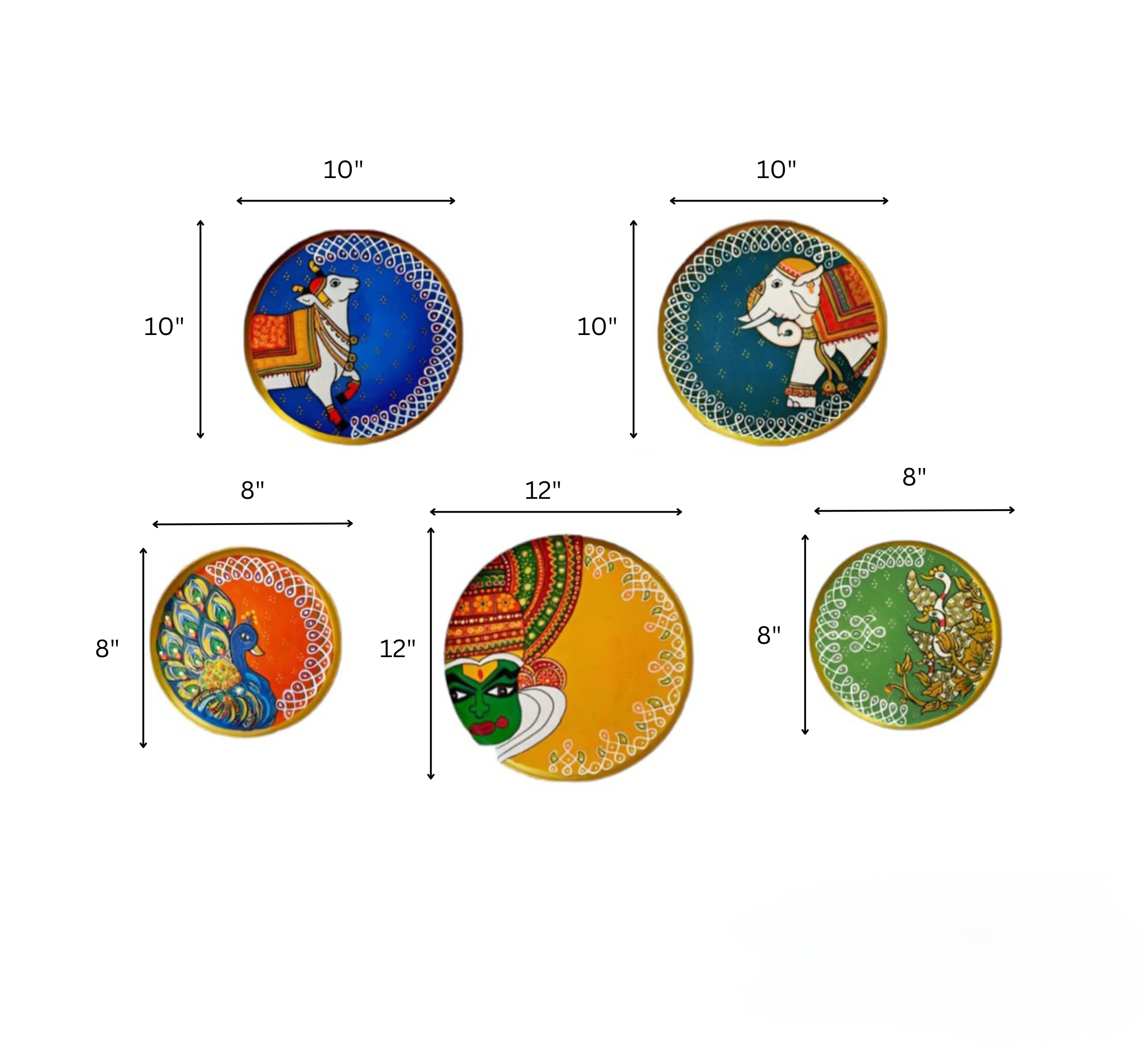 Culture Pack of 5 Wall Plates