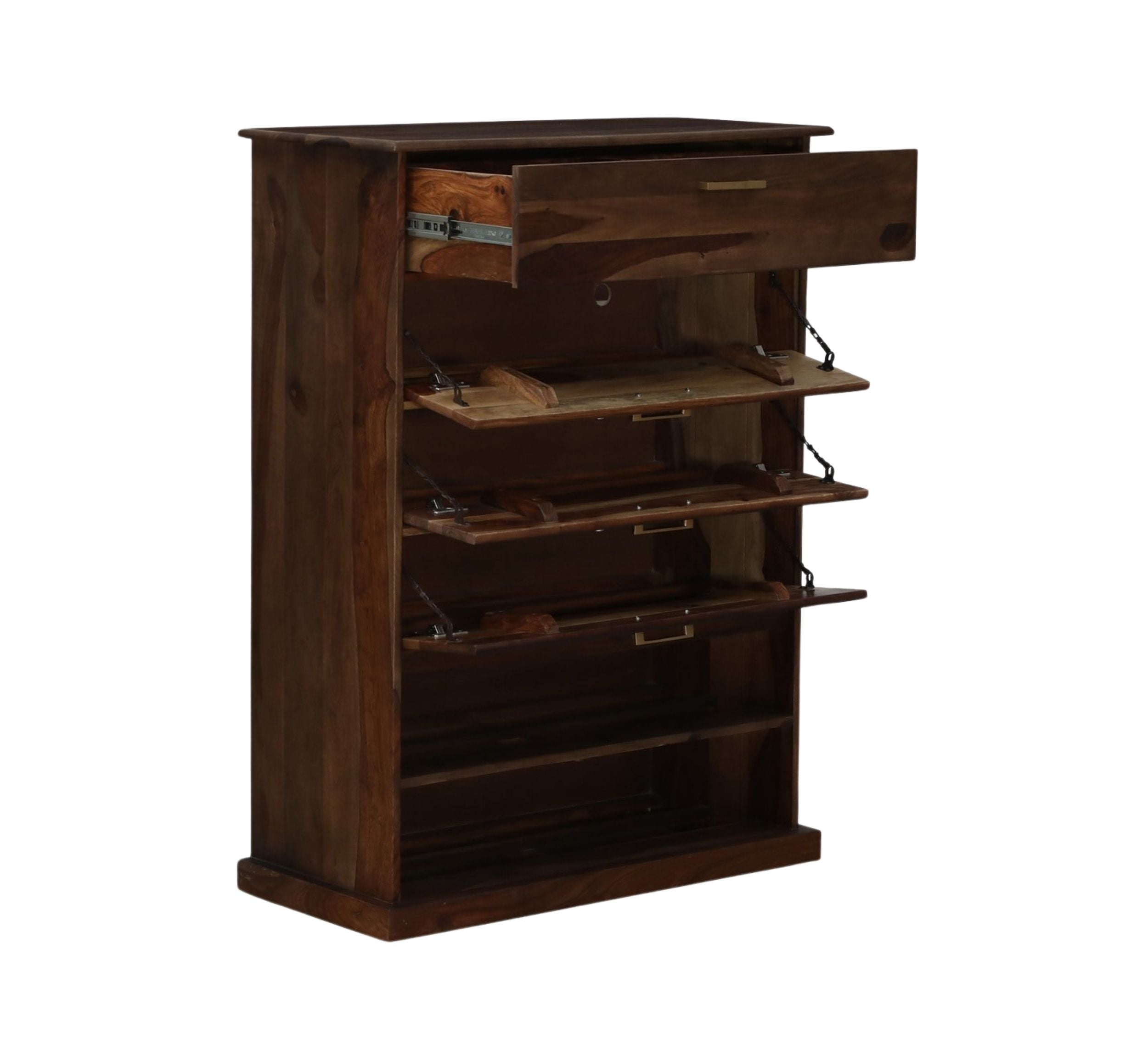 Luxe Wooden 6-Tier Shoe Cabinet