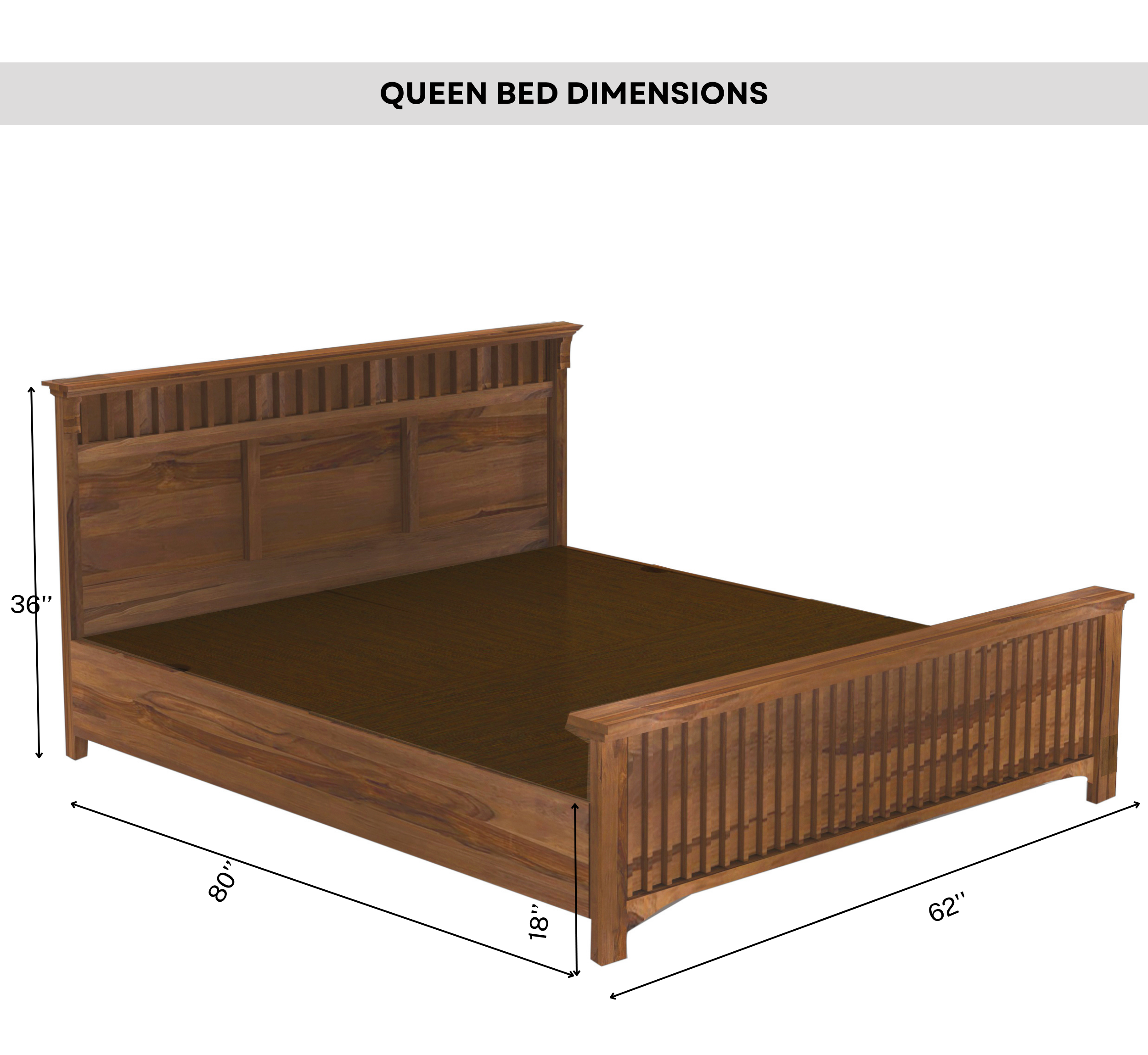 Amara 100% Solid Wood Bed