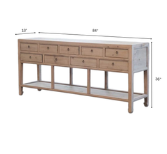 Aarna 7FT Wide Storage Console Table