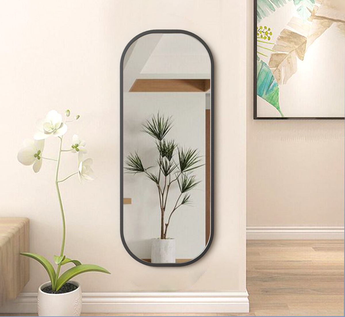 Capsule Metal Floor Mirror