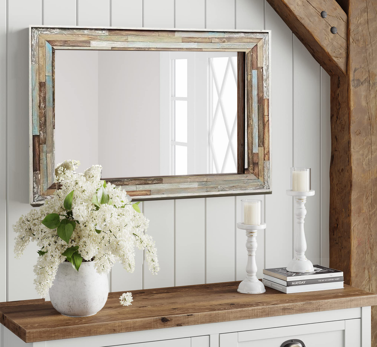 Parque Wooden Wall Mirror