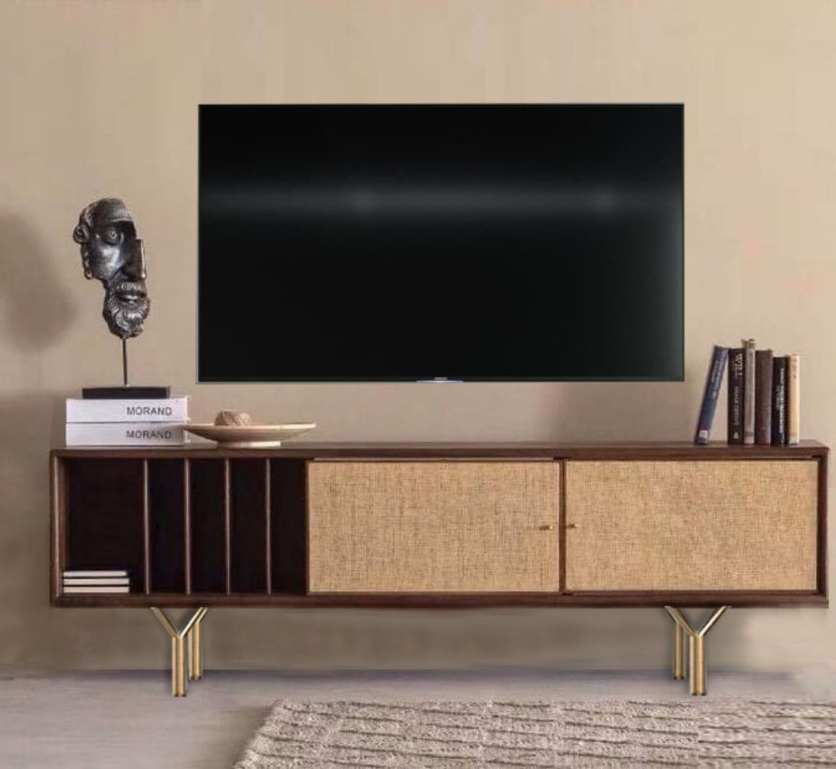 Aakarsh Wooden 6FT TV Console