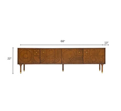 Aks Wooden 6FT TV Console