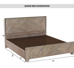 Parque 100% Solid Wood Bed