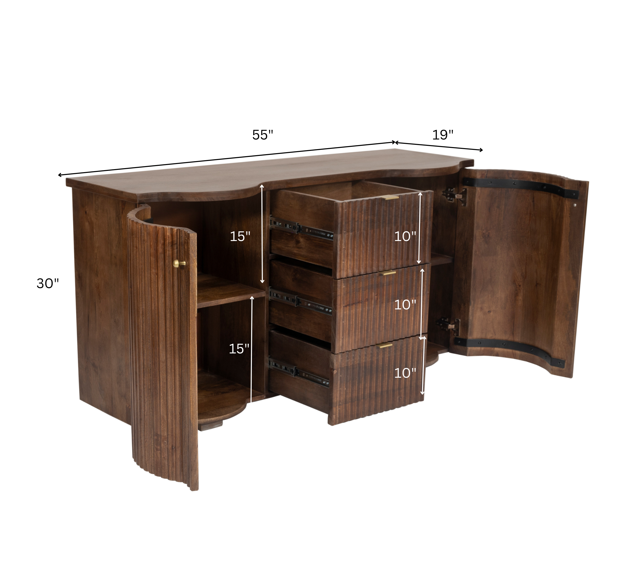 Raha Wooden 55" Sideboard