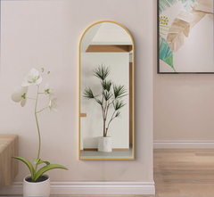 Arched Metal Floor Mirror