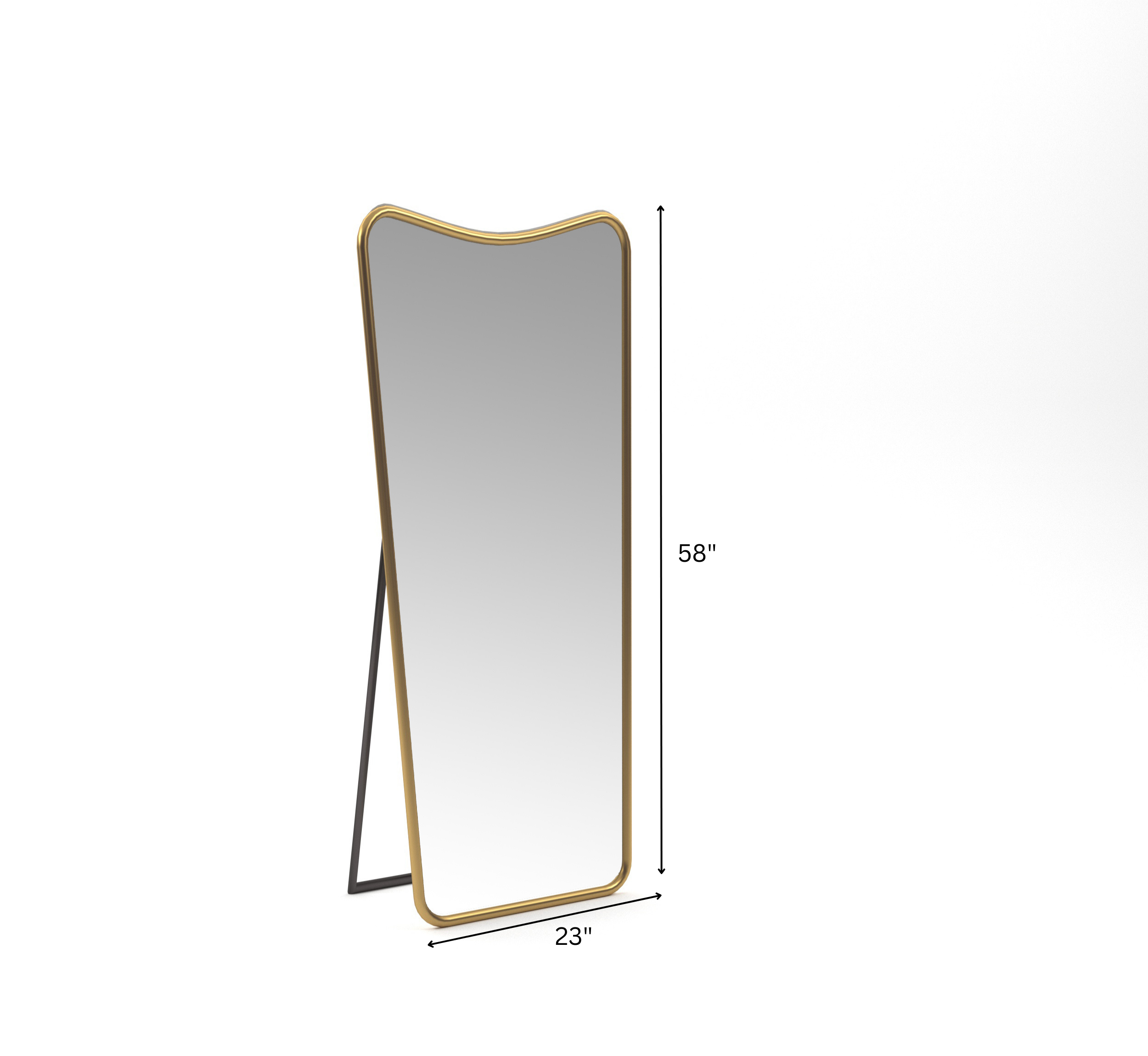 Amour Metal Floor Mirror with Stand