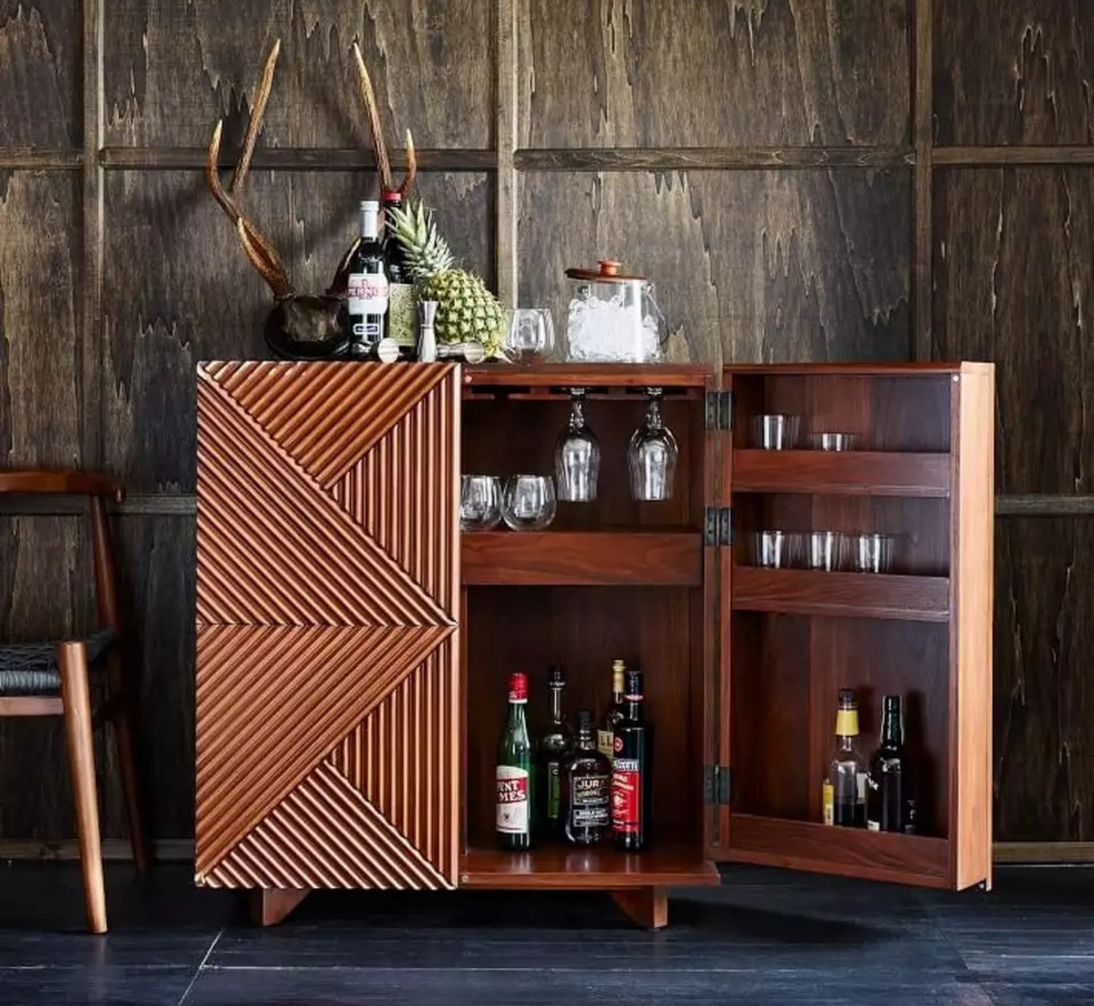 Sloan 42" Wooden Bar Cabinet