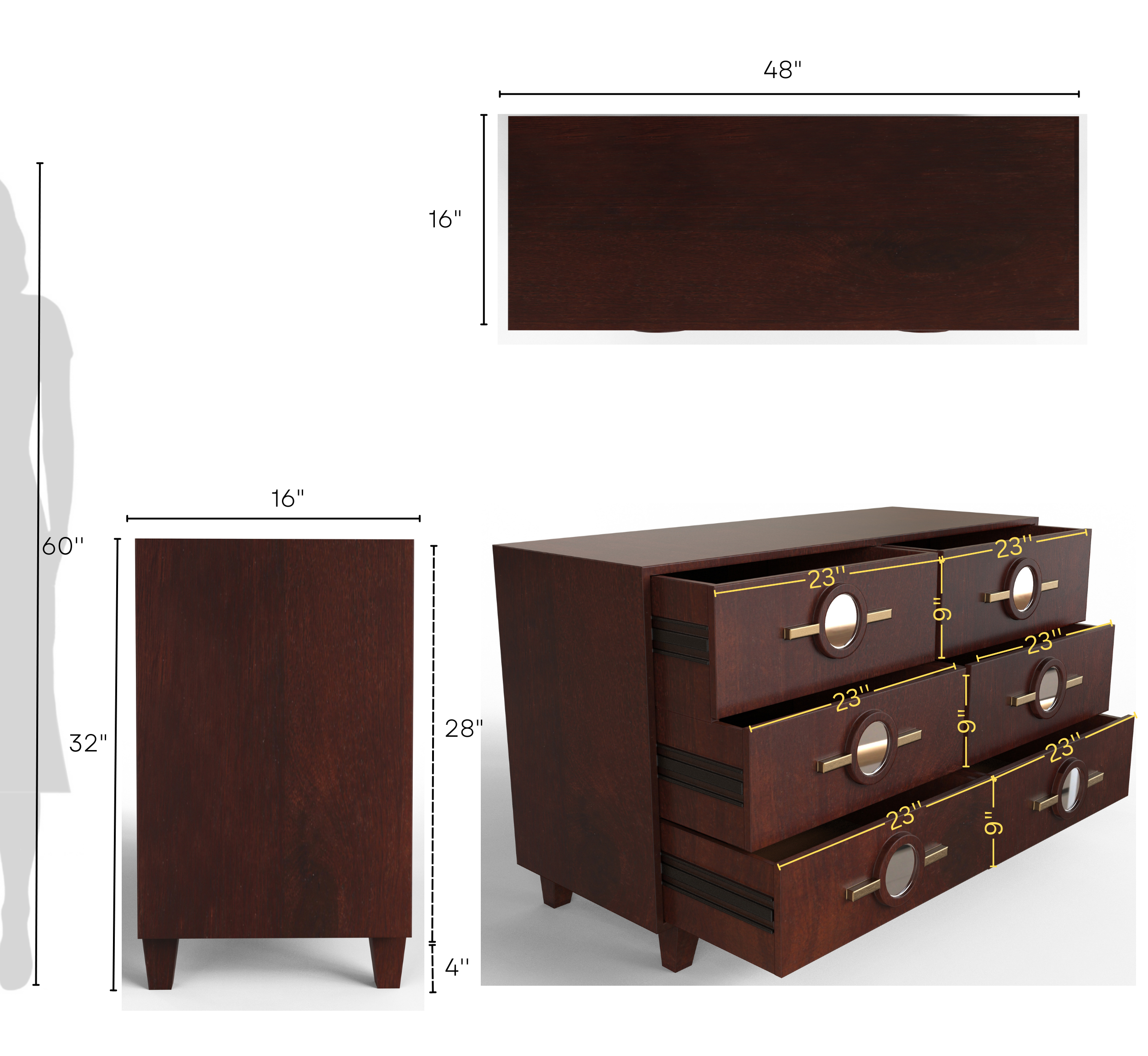 Ethan Wooden Chest of Drawers