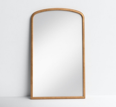 Arched Wooden Full-Length Mirror