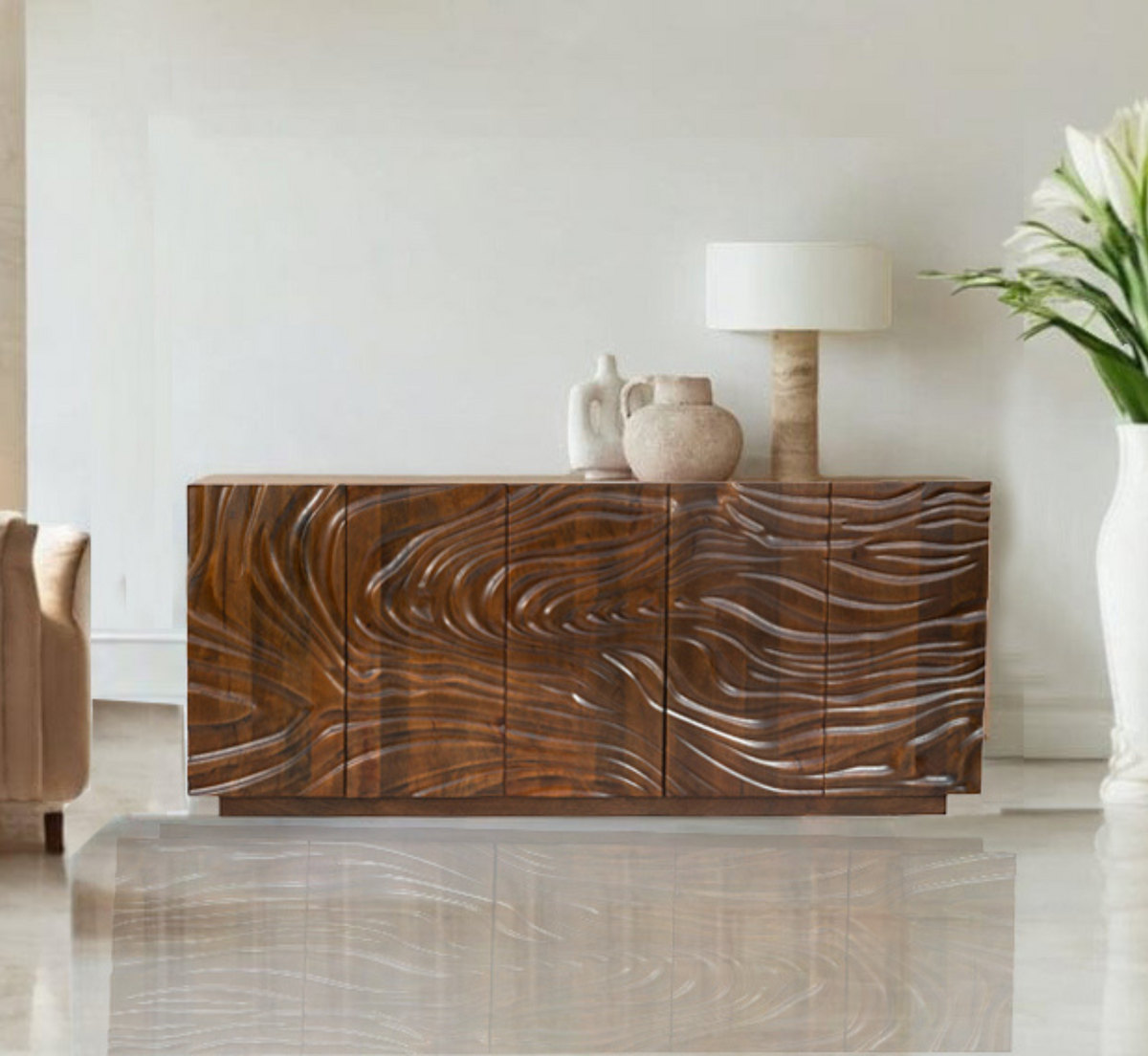 Iksha Wooden 80" Sideboard