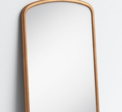 Arched Wooden Full-Length Mirror