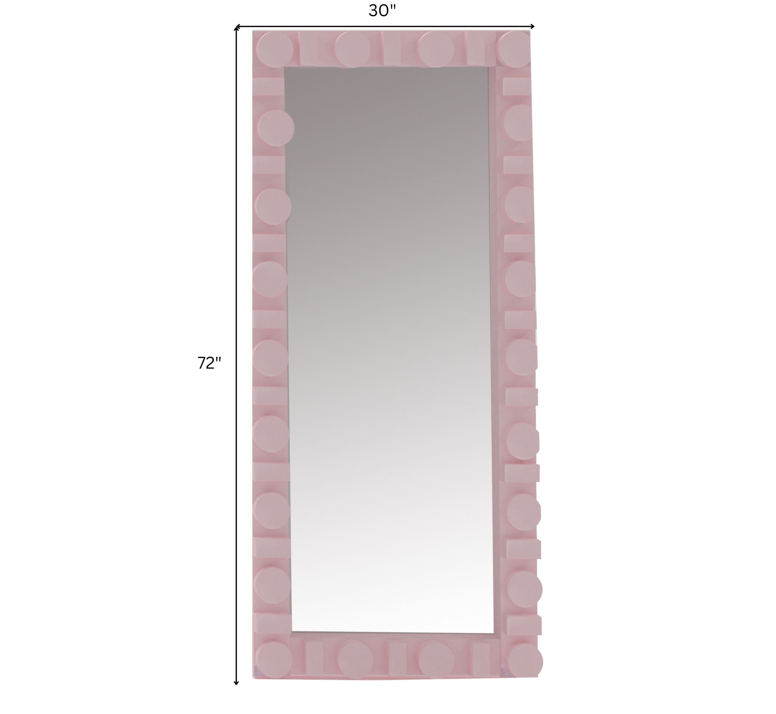 Alchemy Wooden 6FT Mirror_Pink