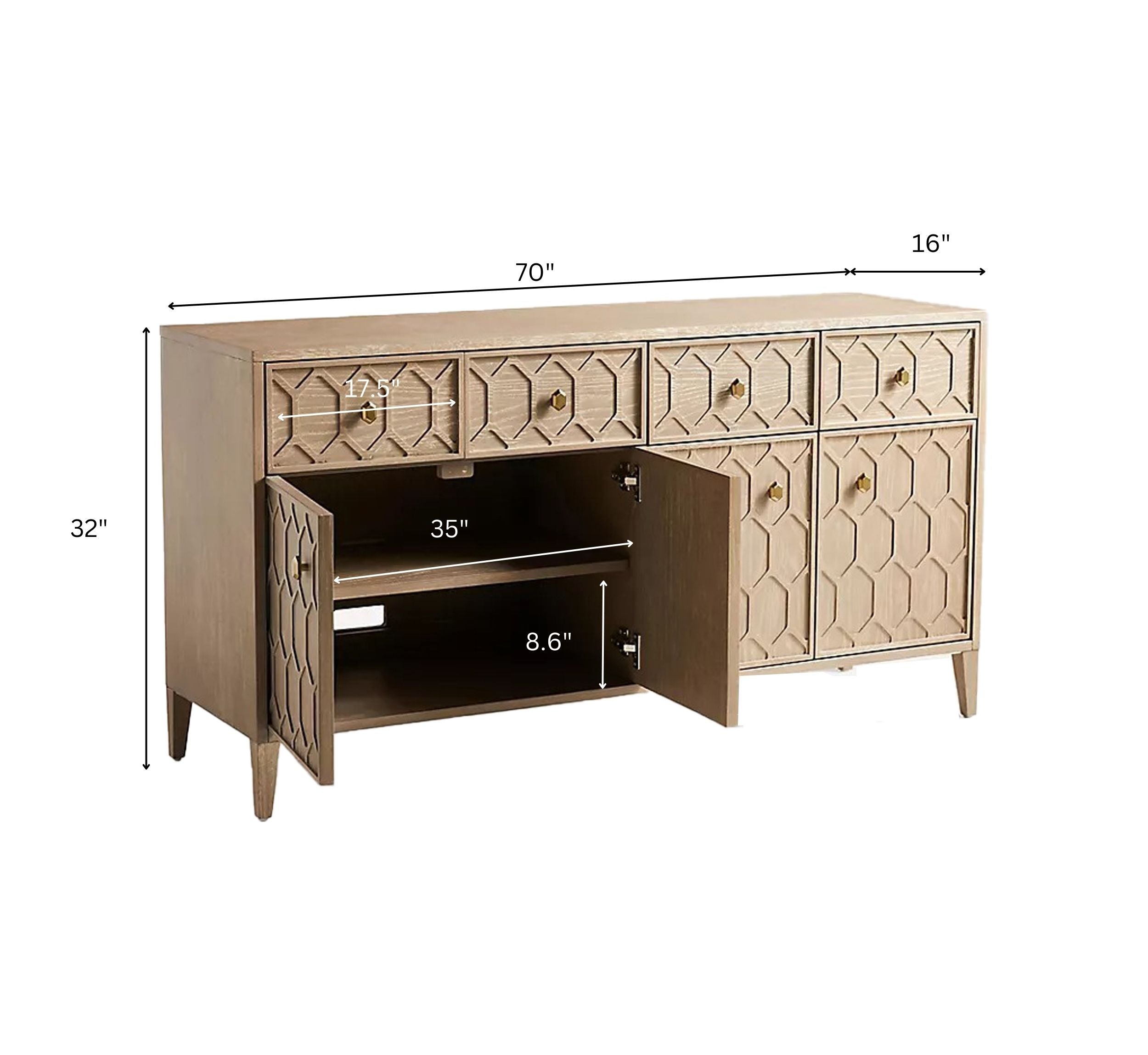 Krit Wooden 6FT Console