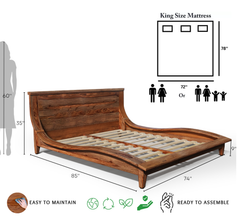 Luxe 100% Solid Wood Bed