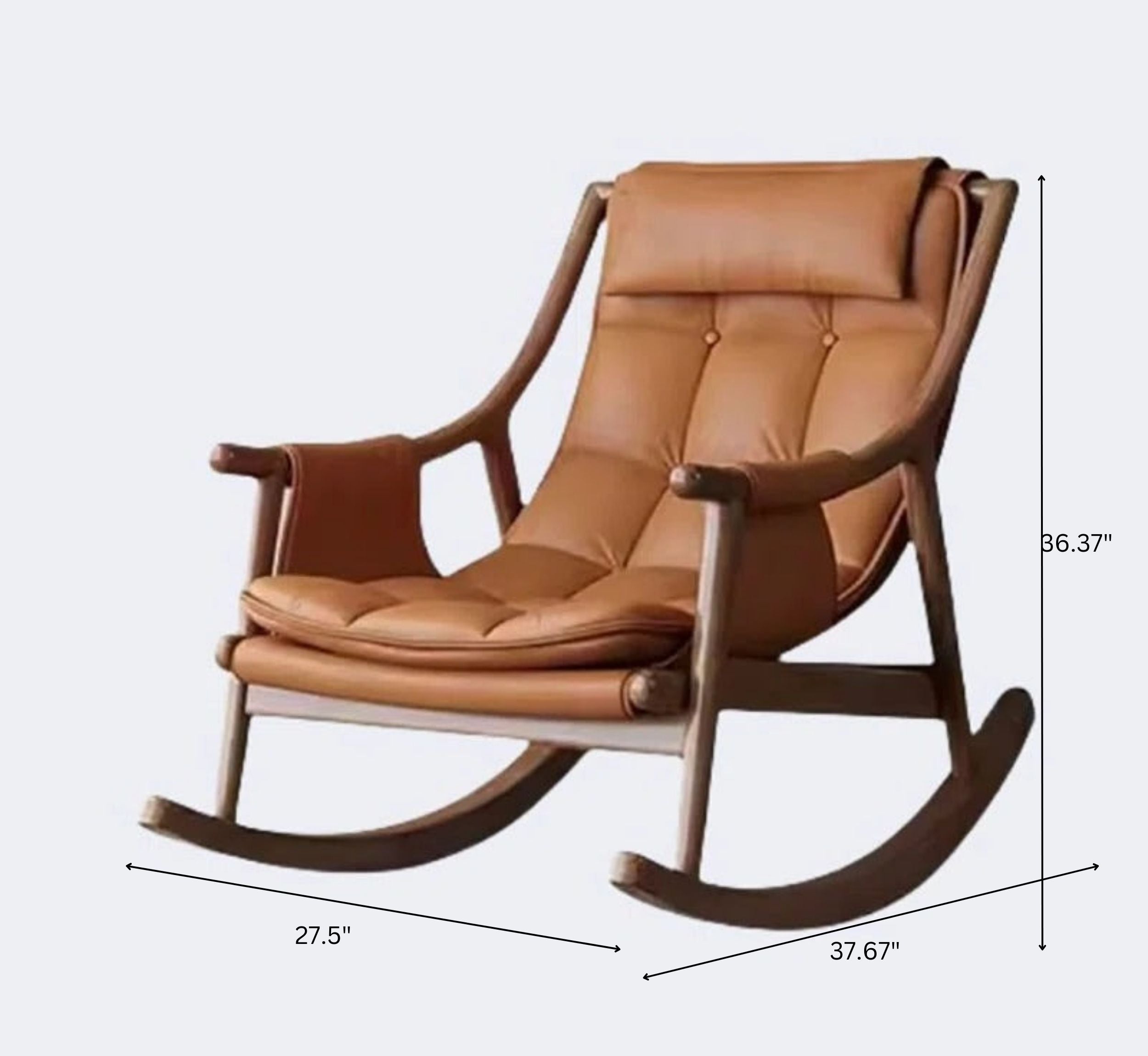 Reeva Leather Rocking Chair