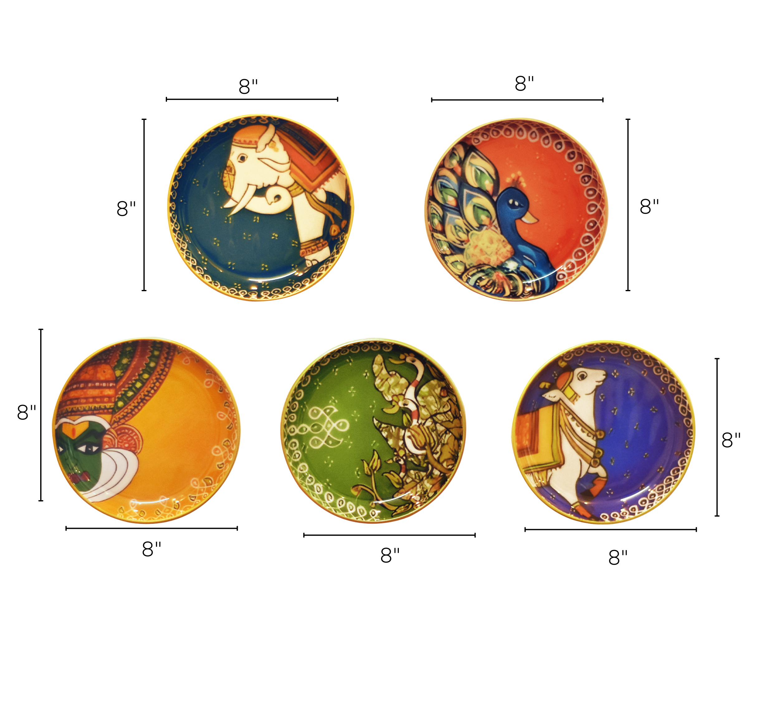 Culture Pack of 5 Wall Plates