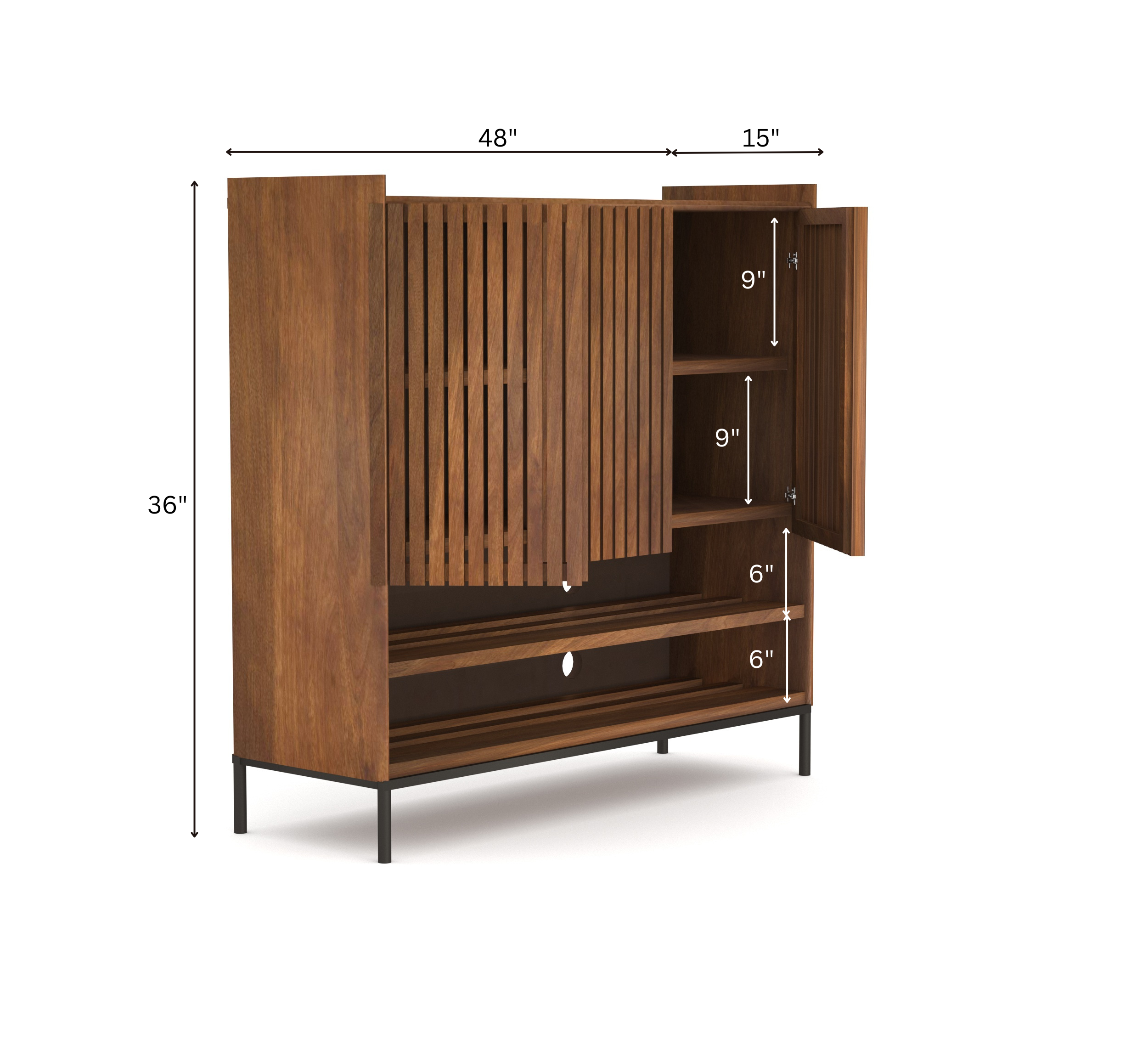 Sylvan Wooden Full Size Shoe Cabinet