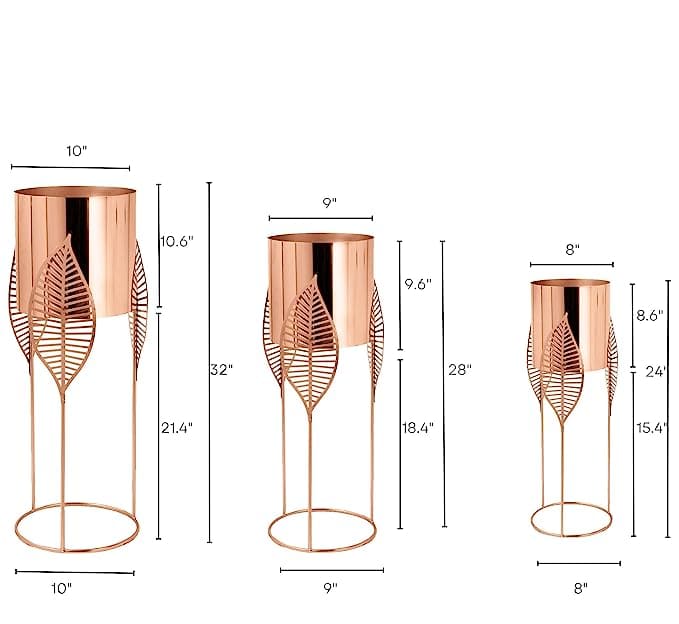 Ingrained Metal S/3 Planters