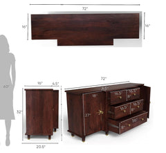 Luxe Wooden 70" Sideboard