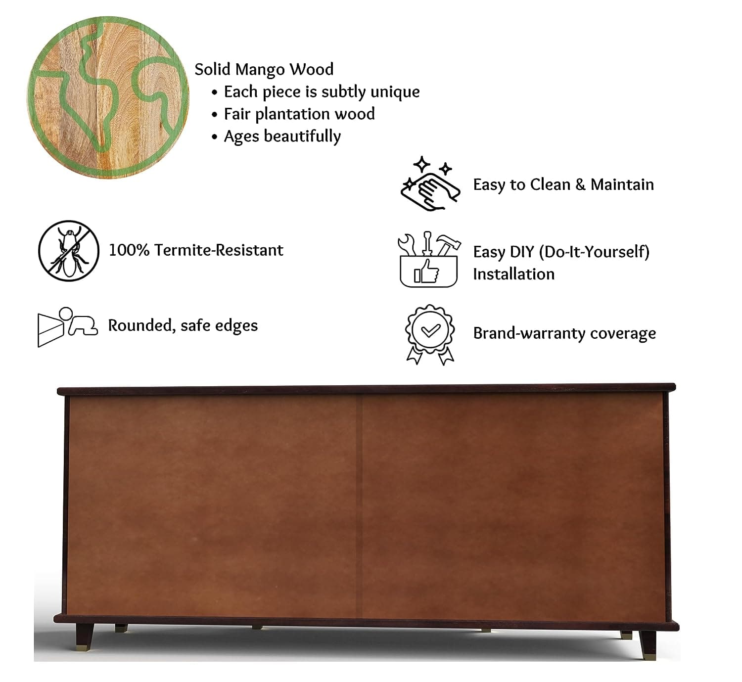 Luxe Wooden 70" Sideboard