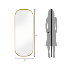 Capsule Metal Floor Mirror