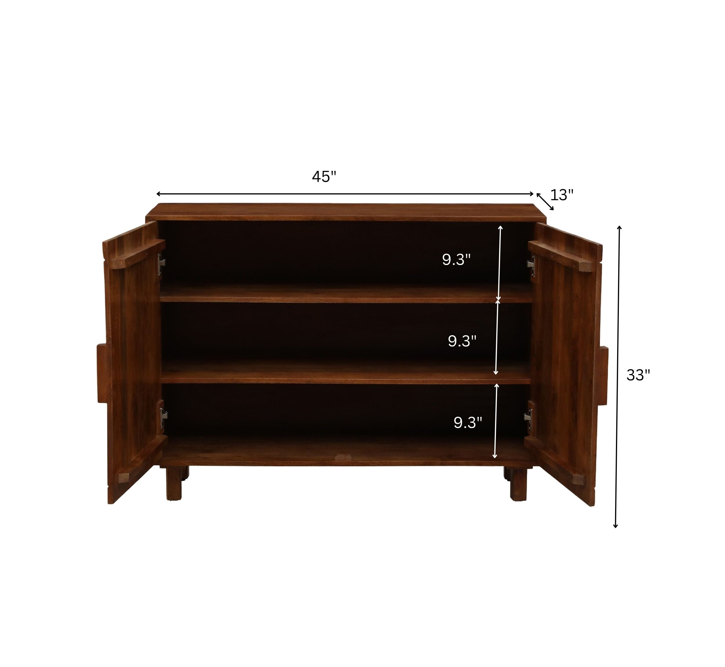 Aamna Wooden 3-Tier Shoe Cabinet