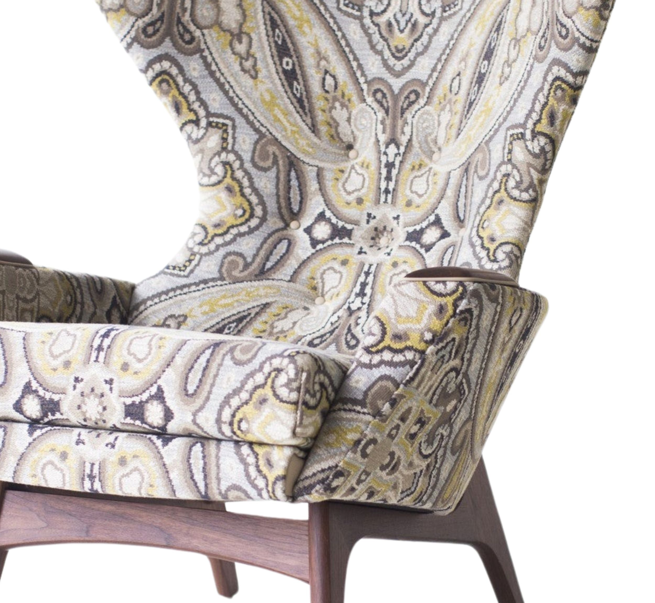 Keerat Trendy Plush Wing Chair