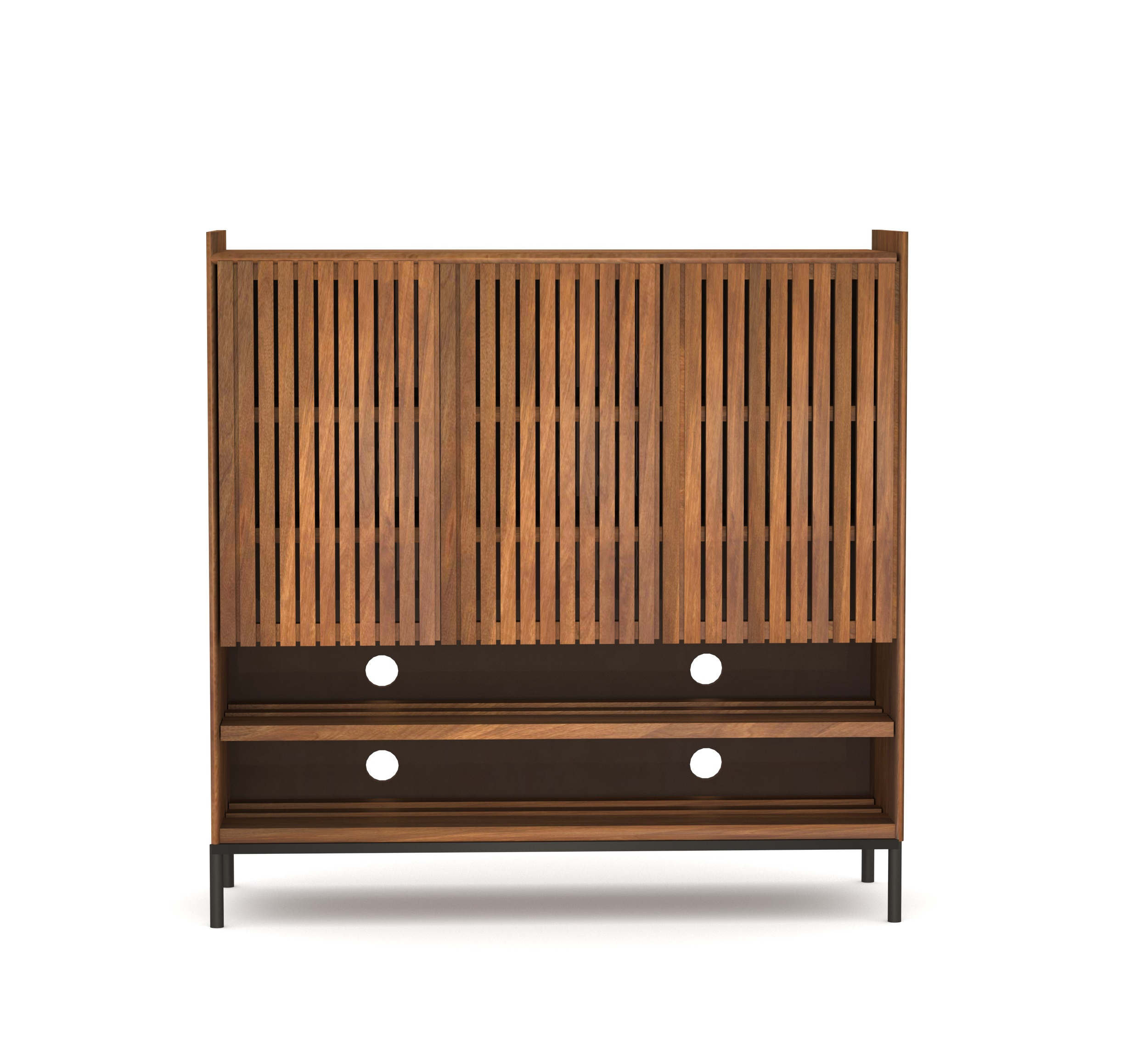 Sylvan Wooden Full Size Shoe Cabinet