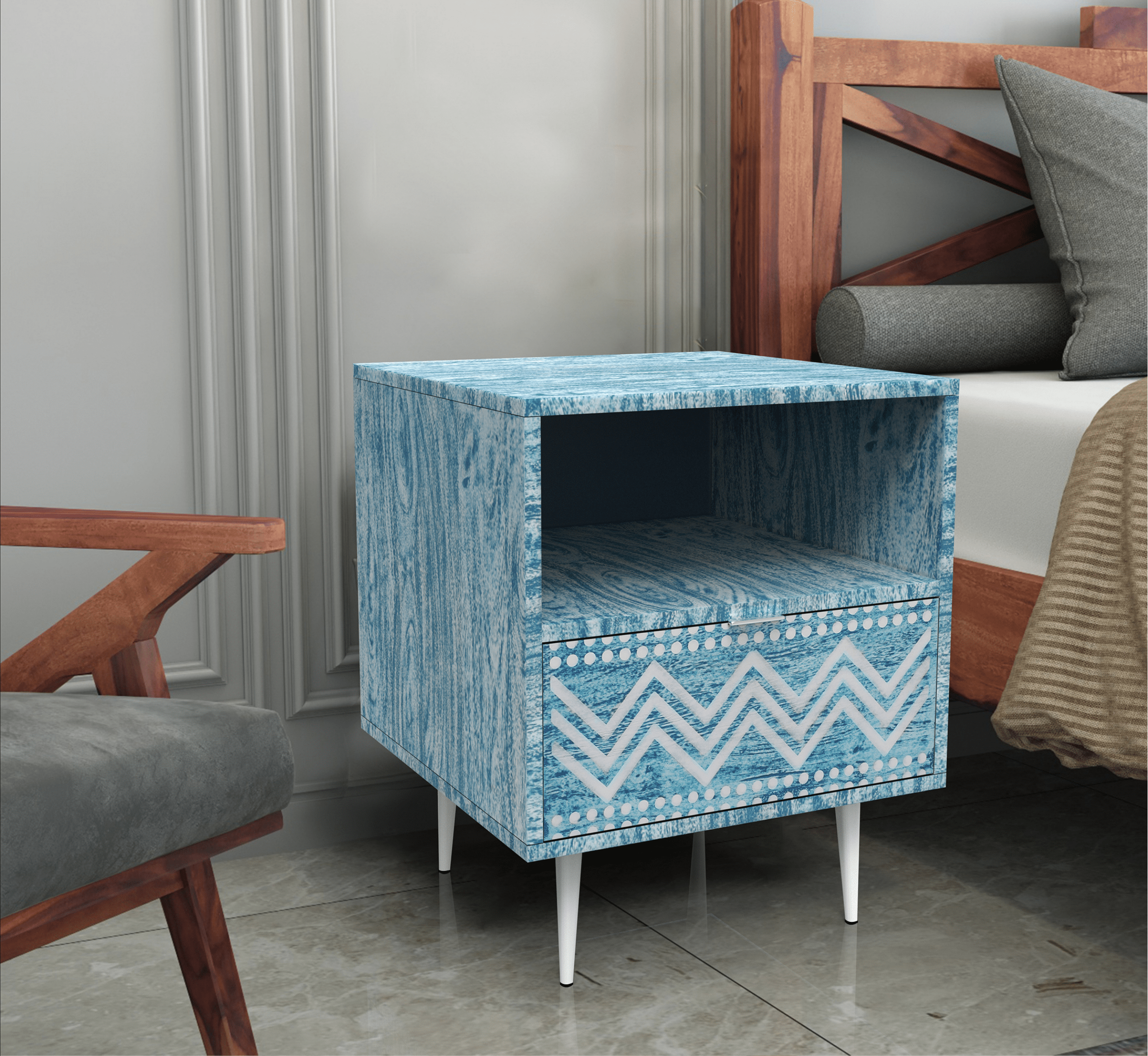 CORSICA DESIGNS Bedsides Verve Wooden Bedside Table