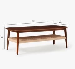 CORSICA DESIGNS Centre Tables Vyut Wooden 2-Tier Centre Table