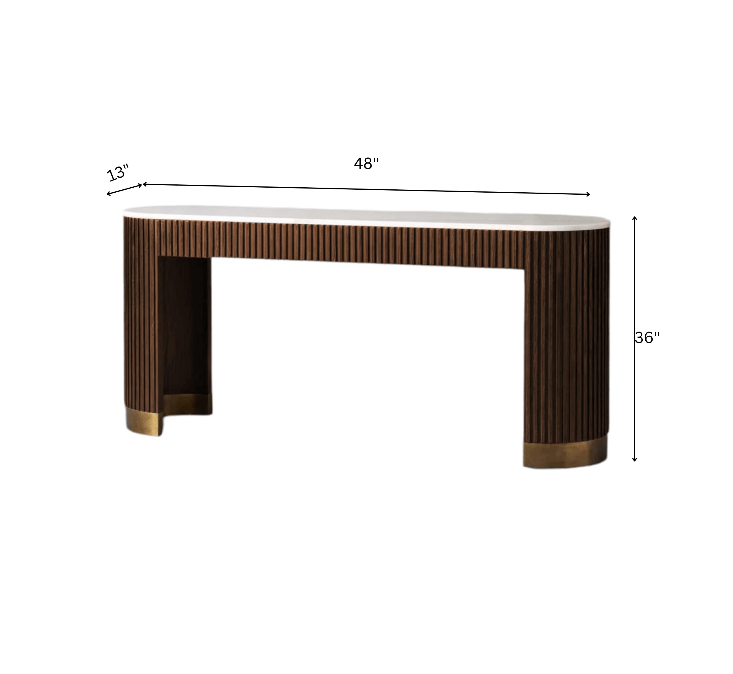 CORSICA DESIGNS Consoles Sloan Marble-Top Console Table