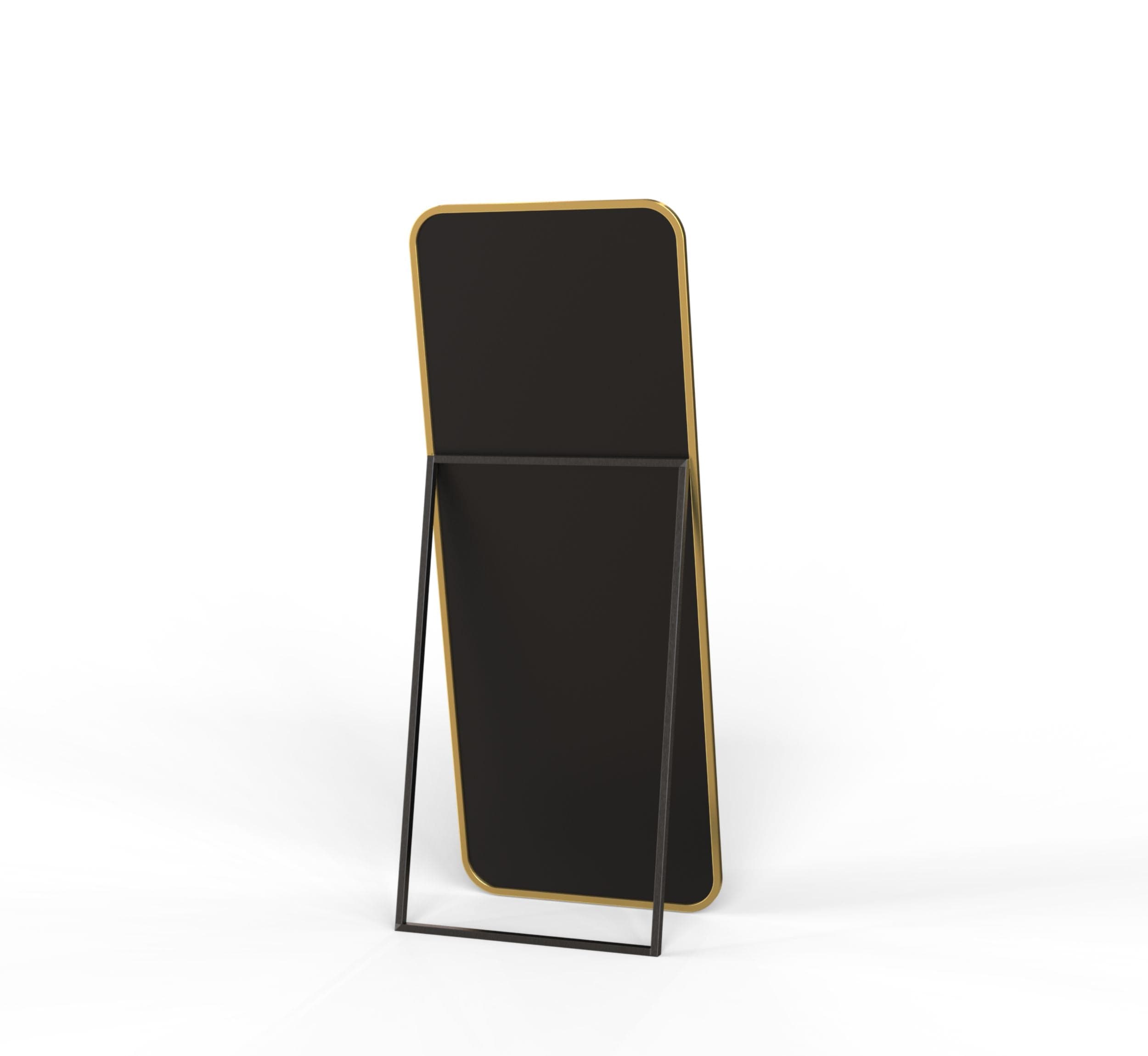 CORSICA DESIGNS Mirrors Mile Metal Floor Mirror with Stand