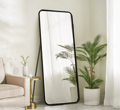 CORSICA DESIGNS Mirrors Mile Metal Floor Mirror with Stand