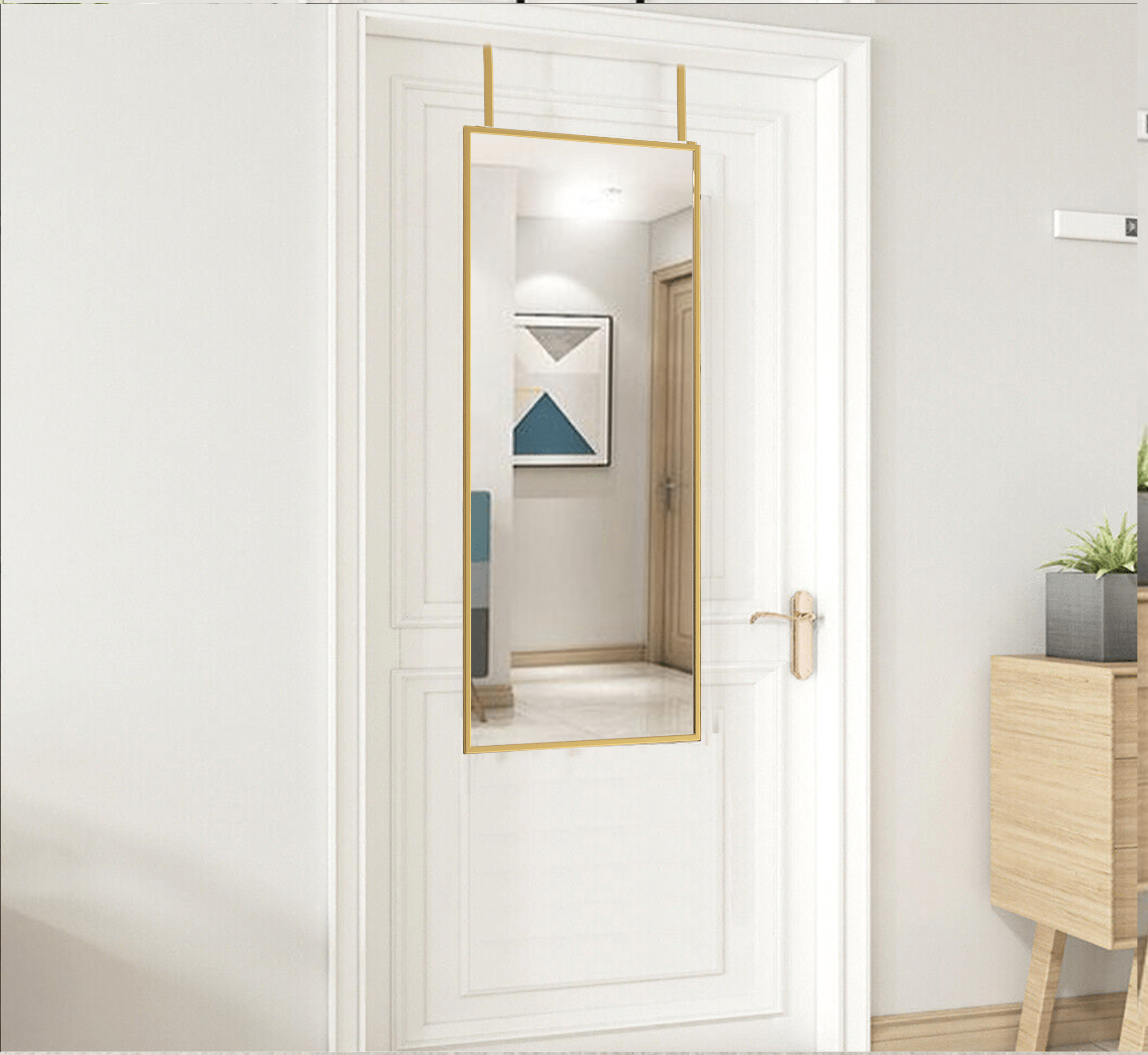 CORSICA DESIGNS Mirrors Mile Metal Over-the-Door Mirror