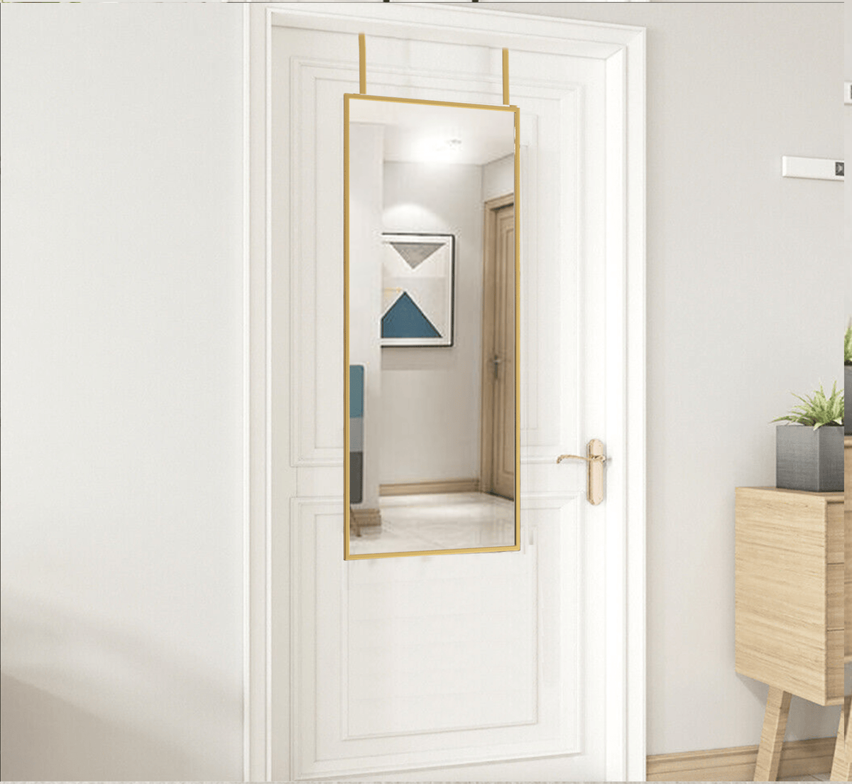 CORSICA DESIGNS Mirrors Mile Metal Over-the-Door Mirror