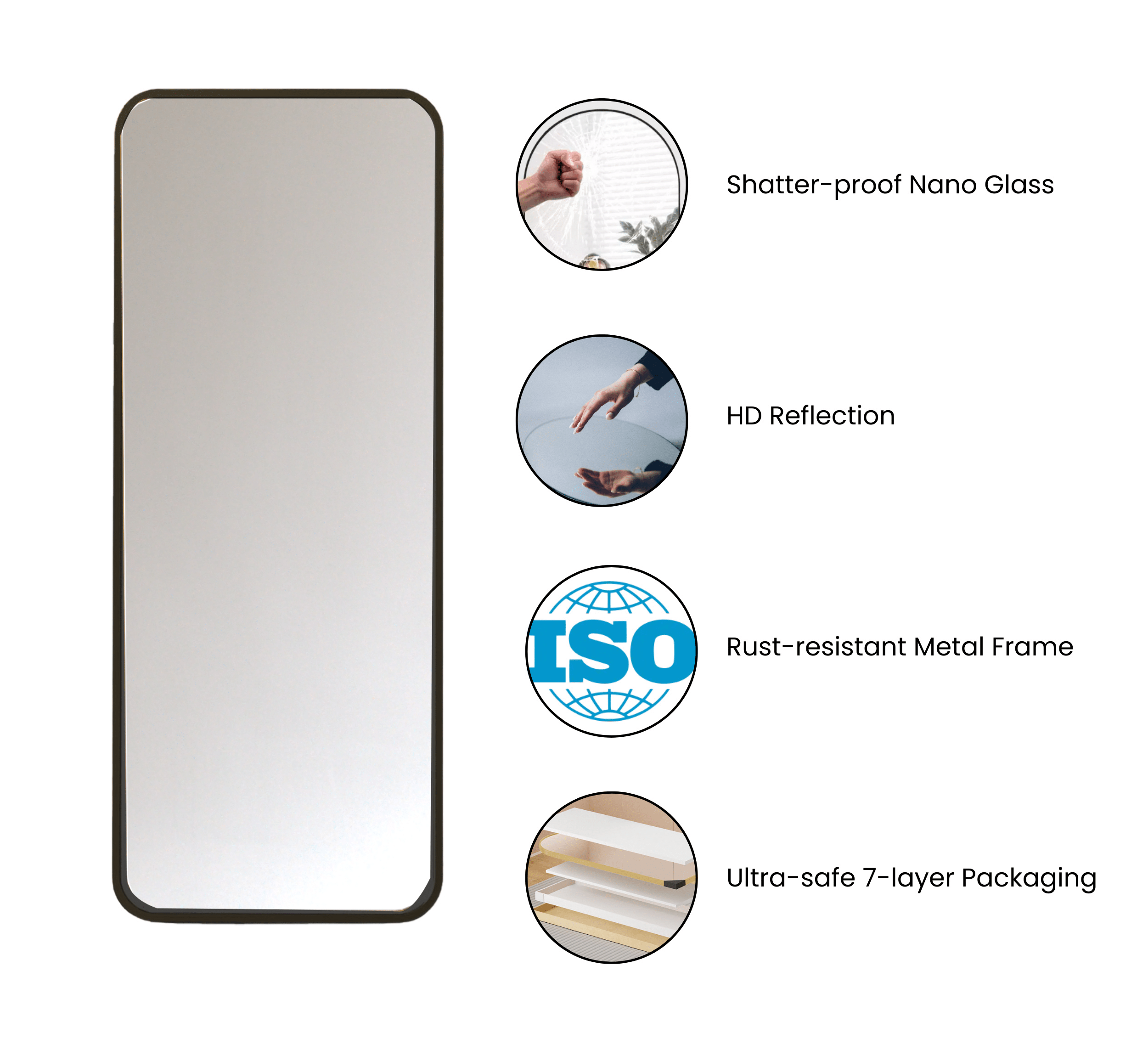 CORSICA DESIGNS Mirrors Mile Metal Wall Mirror