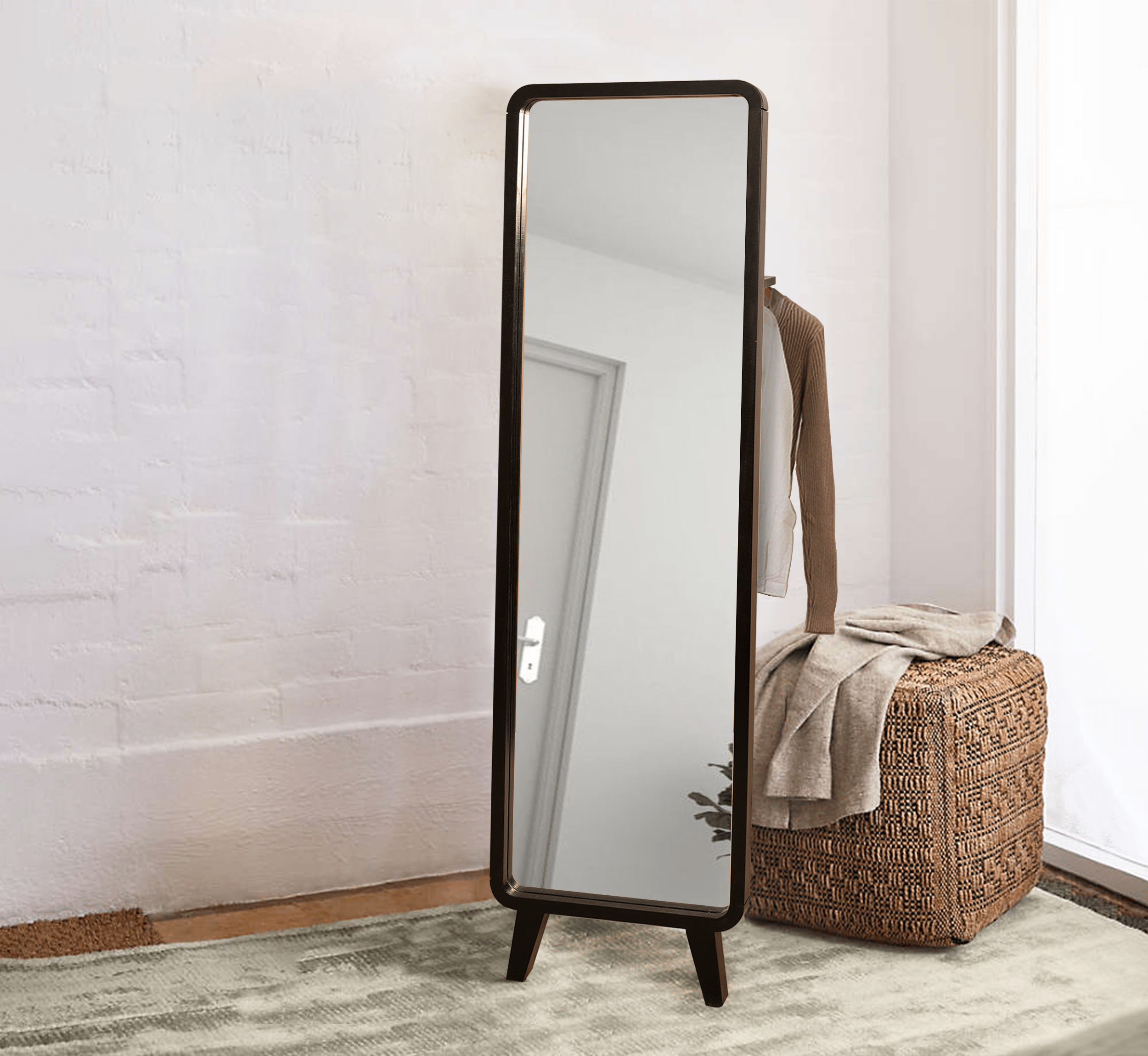 CORSICA DESIGNS Mirrors Ohana Wooden Coat-hanger Full-length Mirror with Stand