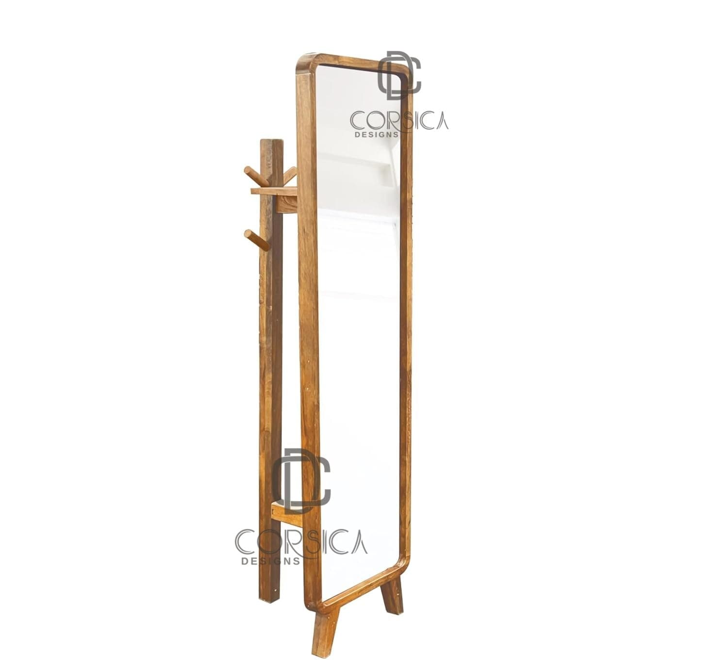 CORSICA DESIGNS Mirrors Ohana Wooden Coat-hanger Full-length Mirror with Stand