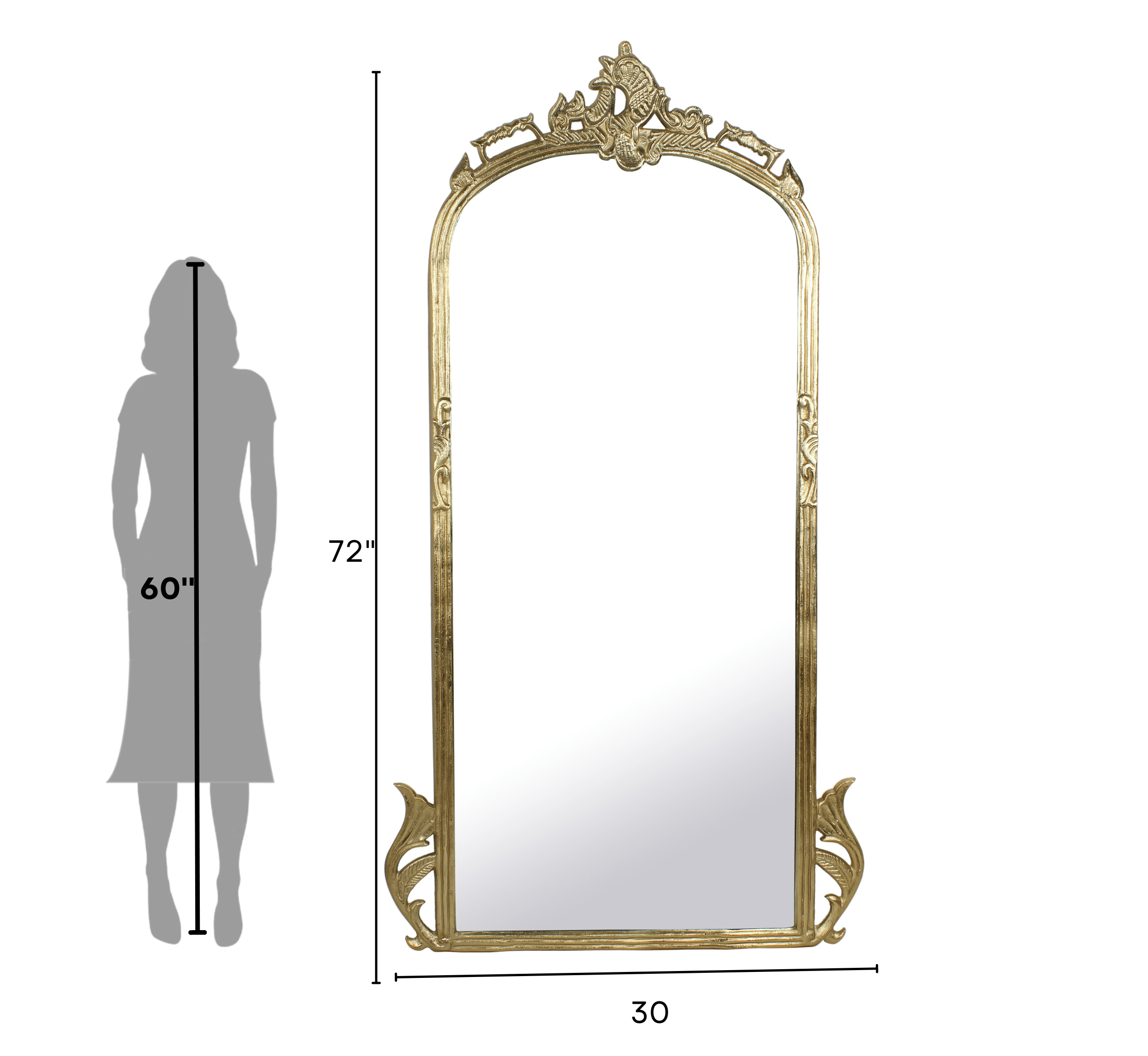 CORSICA DESIGNS Mirrors Victorian Arched 6FT Mirror