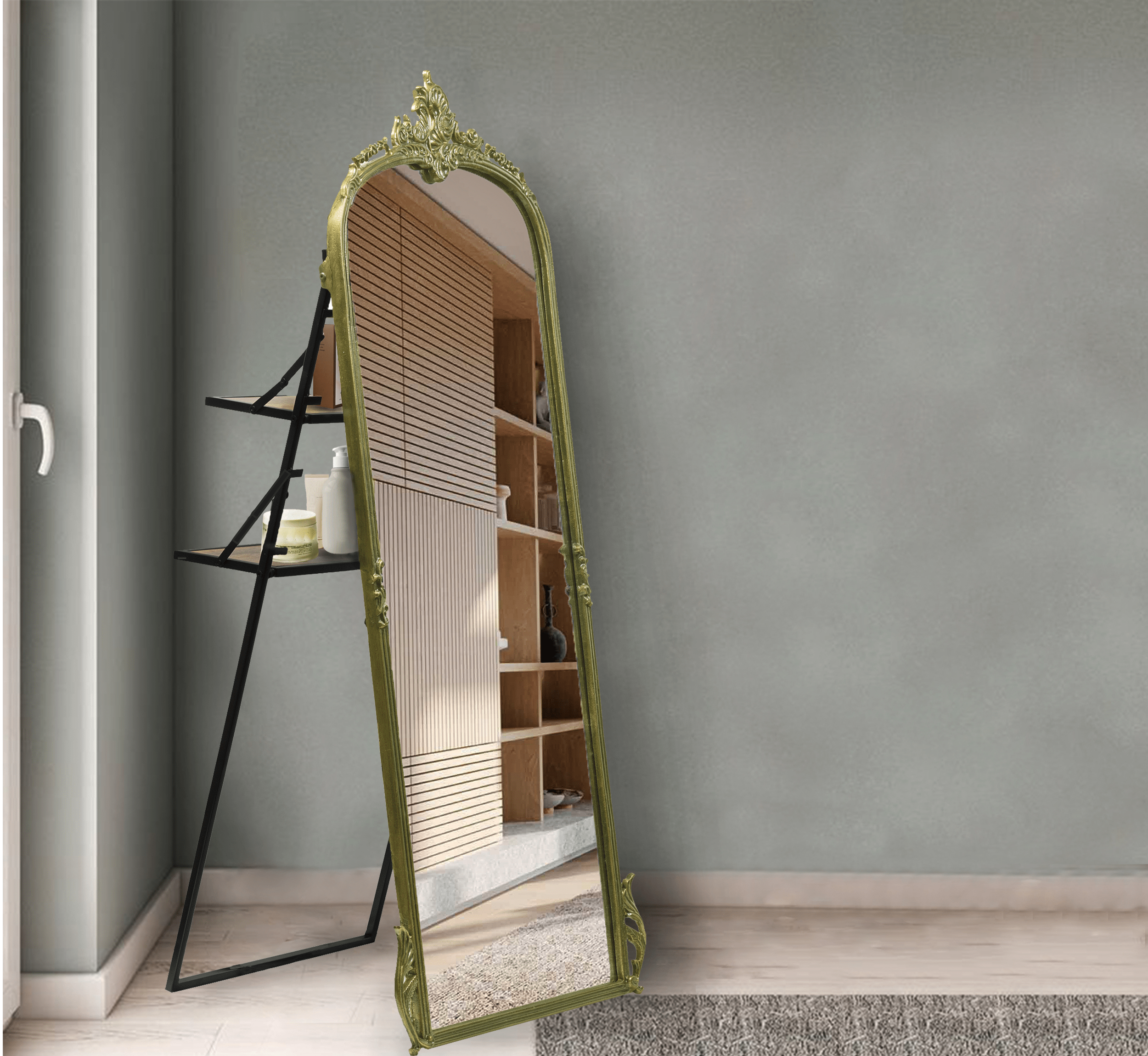 CORSICA DESIGNS Mirrors Victorian Arched Full-length Mirror with Stand