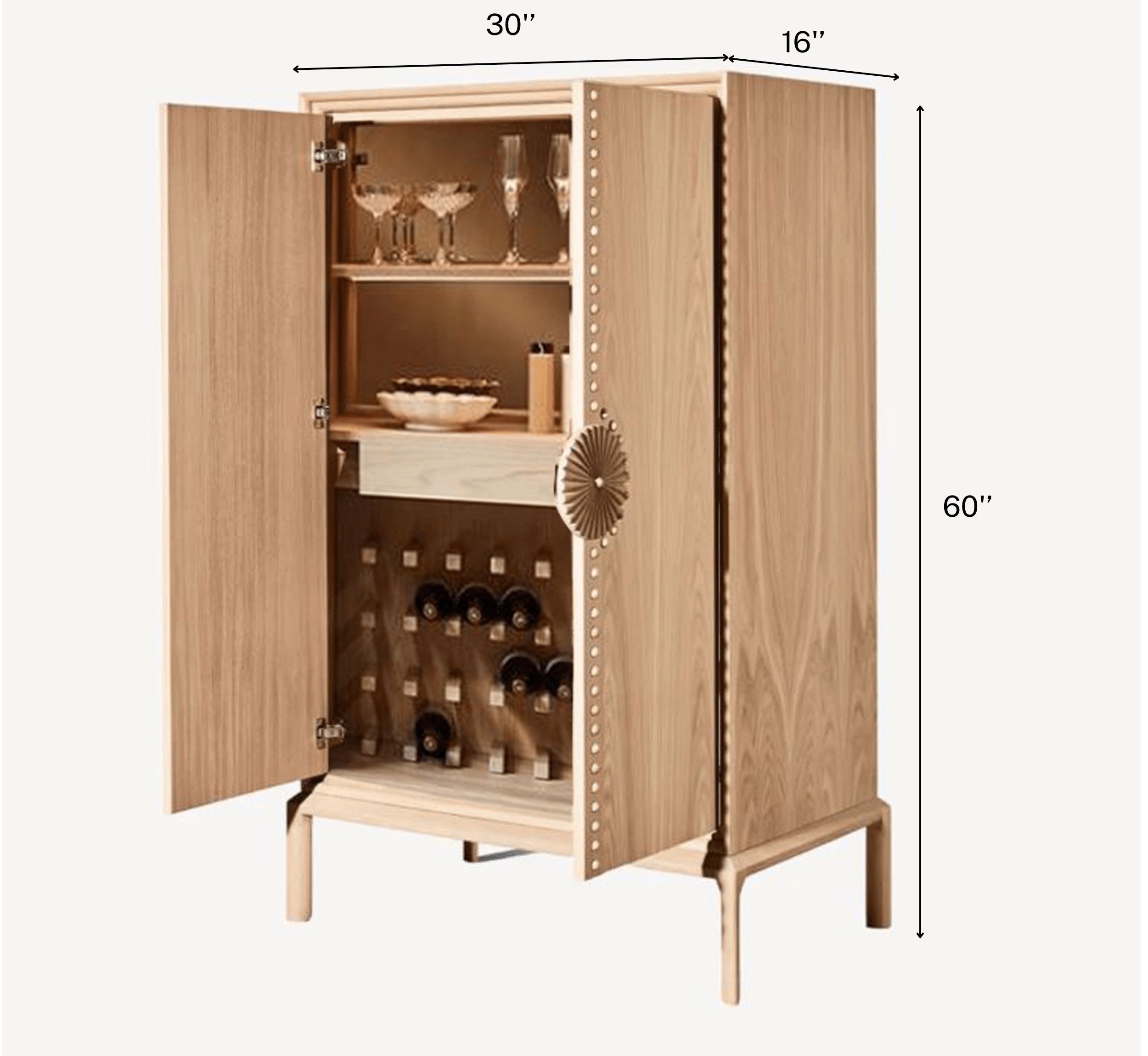 CORSICA DESIGNS Rising Wooden 60" Bar Cabinet