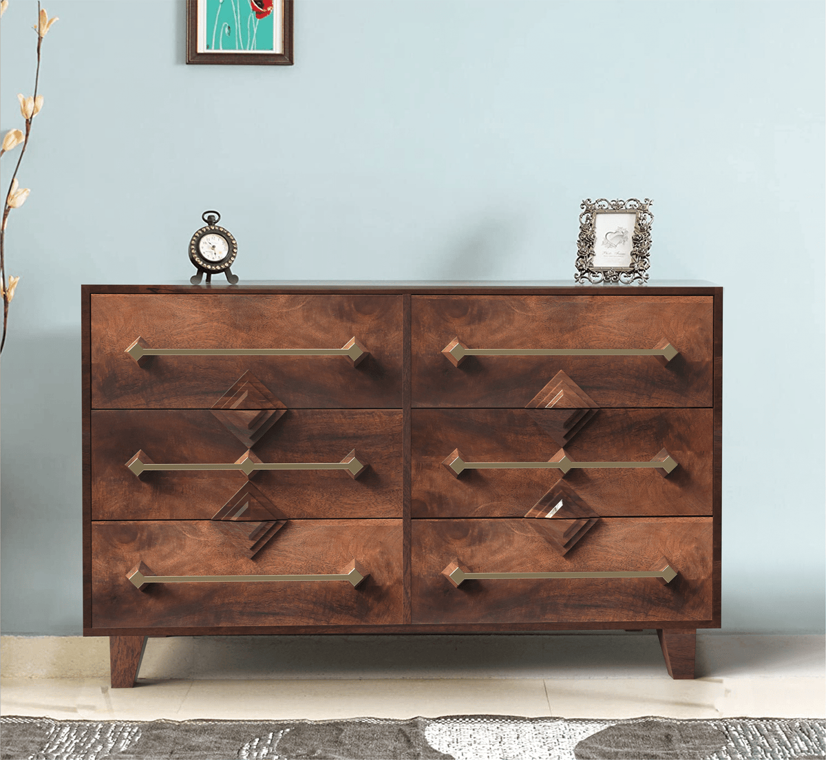 CORSICA DESIGNS Storage Cabinets Luxe Wooden Chest of Drawers